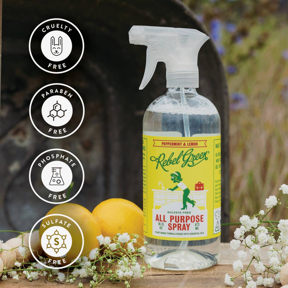 All Purpose Peppermint & Lemon Spray 16oz (unit)